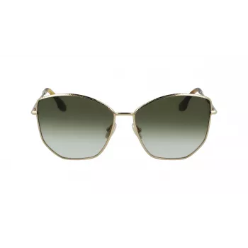 Victoria Beckham VB225S-700 Sieviešu saulesbrilles, zelta metāls, brūns gradients, pilots