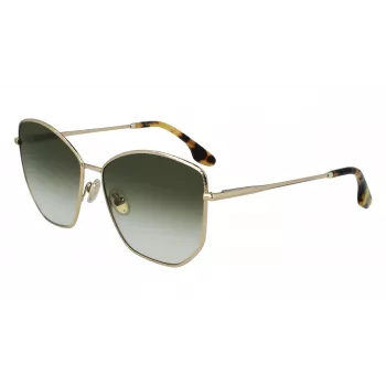 Victoria Beckham VB225S-700 Sieviešu saulesbrilles, zelta metāls, brūns gradients, pilots