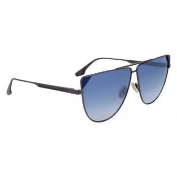 Victoria Beckham VB239S6309319 Sieviešu lielizmēra kvadrātveida saulesbrilles, melns acetāts, pelēki gradienta lēcas, 63mm