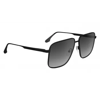 Victoria Beckham VB243S Dāmu saulesbrilles, spīdīgi melns rāmis, pelēkas lēcas, 57/13/140 mm