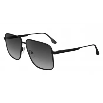 Victoria Beckham VB243S Dāmu saulesbrilles, spīdīgi melns rāmis, pelēkas lēcas, 57/13/140 mm