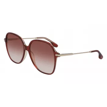 Victoria Beckham VB613S-607 Sieviešu kaķacs formas saulesbrilles - Havana/Brūns gradients 59mm