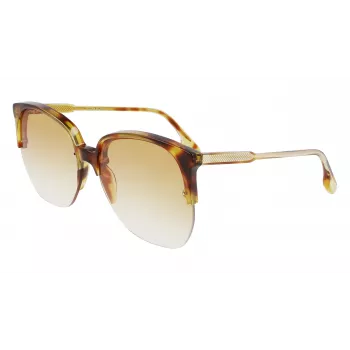 Victoria Beckham VB617S-222 Sieviešu pārlieku lielas tauriņstila saulesbrilles, Havana acetāts, brūns gradients