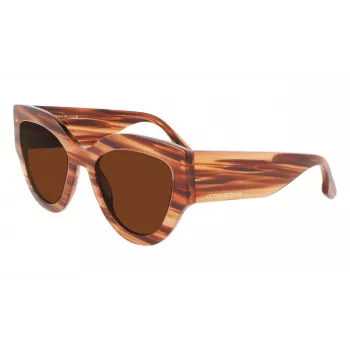 Victoria Beckham VB628S-230 Sieviešu saulesbrilles Butterfly Havana Acetāts Brūnas gradienta lēcas 55/21/145 mm
