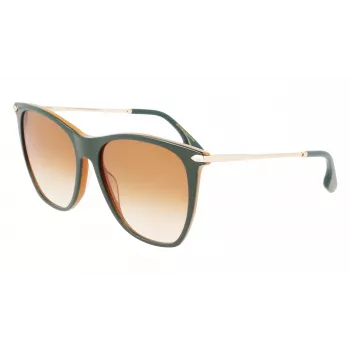 Victoria Beckham VB636S-342 Sieviešu saulesbrilles - Havana bruņurupuča rāmis, Brūnas gradienta lēcas, 58mm