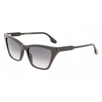 Victoria Beckham VB638S-001 Sieviešu kvadrātveida saulesbrilles Melnas/Pelēkas 55/17/140 mm