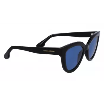 Victoria Beckham VB649S-001 Sieviešu saulesbrilles - Melns acetāta rāmis, Pelēkas polikarbonāta lēcas, 52mm
