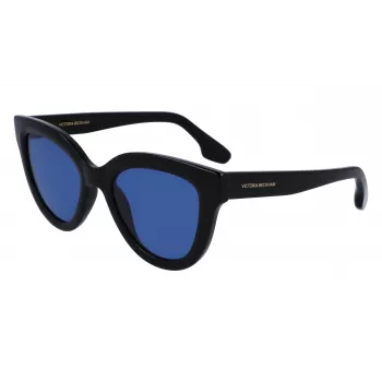 Victoria Beckham VB649S-001 Sieviešu saulesbrilles - Melns acetāta rāmis, Pelēkas polikarbonāta lēcas, 52mm