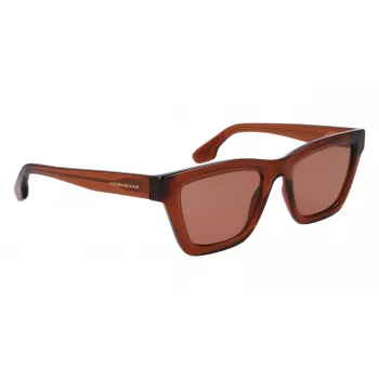Victoria Beckham VB656S-203 Sieviešu saulesbrilles - Brūns Havana acetāta rāmis ar brūni gradienta lēcām - 52mm