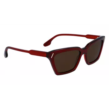 Victoria Beckham VB661S5716610 Sieviešu kvadrātveida acetāta saulesbrilles - Red Havana 57mm