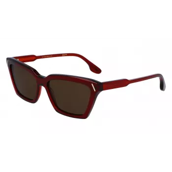 Victoria Beckham VB661S5716610 Sieviešu kvadrātveida acetāta saulesbrilles - Red Havana 57mm