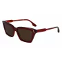 Victoria Beckham VB661S5716610 Sieviešu kvadrātveida acetāta saulesbrilles - Red Havana 57mm