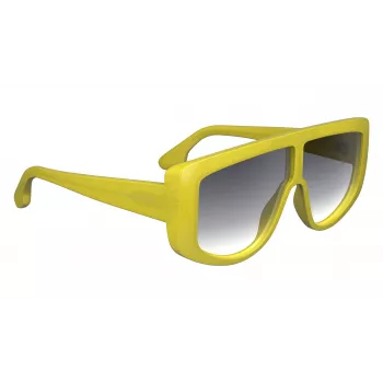 Victoria Beckham VB664S-709 Sieviešu kvadrātveida saulesbrilles ar zelta metāla rāmi un brūni gradienta lēcām 61mm