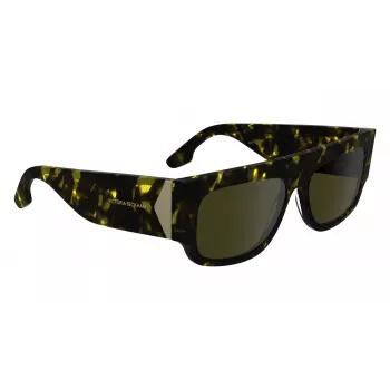 Victoria Beckham VB666S Saulesbrilles Sievietēm Melns Acetāts Kvadrātveida Rāmis Pelēkas Lēcas 55mm