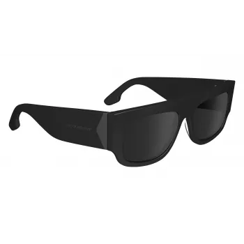 Victoria Beckham VB666S5516001 Sieviešu kvadrātveida saulesbrilles - Melns acetāta rāmis, melnas polikarbonāta lēcas, 55/16/145 mm