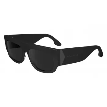 Victoria Beckham VB666S5516001 Sieviešu kvadrātveida saulesbrilles - Melns acetāta rāmis, melnas polikarbonāta lēcas, 55/16/145 mm