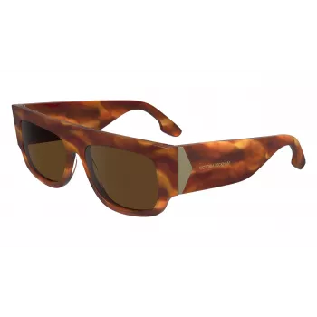 Victoria Beckham VB666S5516223 Sieviešu kvadrātveida saulesbrilles - Brūns Havana acetāta rāmis ar brūniem gradienta lēcām - 55/16/145 mm