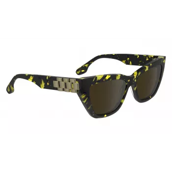 Victoria Beckham VB668S5516012 Sieviešu kvadrātveida saulesbrilles Melns acetāts Pelēka lēca 55/16/145 mm