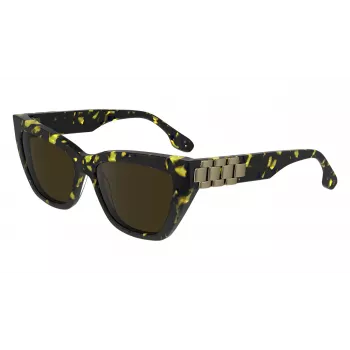 Victoria Beckham VB668S5516012 Sieviešu kvadrātveida saulesbrilles Melns acetāts Pelēka lēca 55/16/145 mm