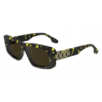 Victoria Beckham VB669S5513012 Sieviešu kvadrātveida acetāta saulesbrilles - Melna/Pelēka - 55/13/145 mm