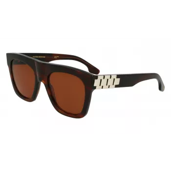 Victoria Beckham VB675S5220227 Sieviešu lielizmēra kvadrātveida saulesbrilles, tumšā Havana, gradienti pelēkas lēcas, 52mm