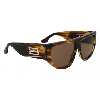 Victoria Beckham VB676S Sieviešu Saulesbrilles - Havana Brūns Acetāta Rāmis ar Brūnām Gradienta Lēcām - 55/14/145 mm
