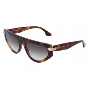 Victoria Beckham VB685S5618215 Sieviešu kvadrātveida acetāta saulesbrilles Havana Brūns gradients 56/18/140