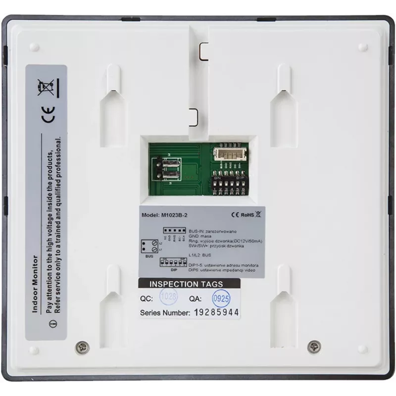 VIDOS DUO M1023B-2 7 collu TFT LCD video durvju telefona monitors, melns