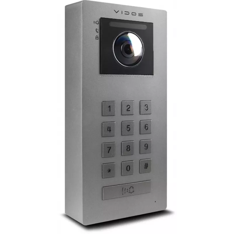 VIDOS IPX S100 āra IP video durvju stacija 2MP 1080p PoE Wi-Fi Melna