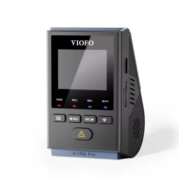 VIOFO A119M Pro 2K QHD Dash Camera ar Sony STARVIS 2 IMX675, iebūvētu GPS un Wi-Fi, superkondensatoru, 140° skata leņķi, 1,5 collu ekrānu