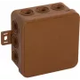 VIPLAST V5 Klik virsmas montāžas sadales kārba, 12 kabeļu ieejas, brūna, IP54, 75x75x41 mm, 035-02