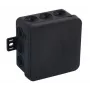 VIPLAST V5 Klik virsmas montāžas sadales kārba, 12 kabeļu ieejas, IP54, melna, 75x75x41 mm, 035-05