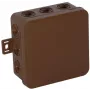 VIPLAST V6 Click virsmas montāžas sadales kārba, 12 kabeļu ieejas, IP54, brūna, 85x85x41 mm, tukšs korpuss (036-02)