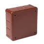 VIPLAST VP-41 Virsmas montāžas tukšā sadales kārba, 12 kabeļu ieejas, brūna, IP55, 98x98x42 mm