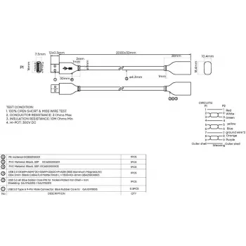 VISION 2 m USB 3.0 pagarinātājkabelis ar niķelētiem savienotājiem - 5 Gbps - Melns