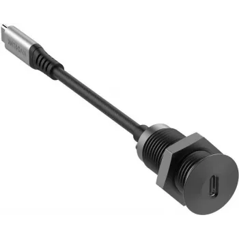 Vivolink USB-C Galda Ligzda Melns ar 0,3 m USB-C Kabeli