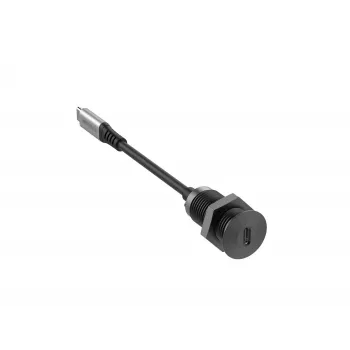 Vivolink USB-C Galda Ligzda Melns ar 0,3 m USB-C Kabeli