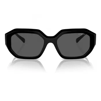 VOGUE VO5554S-W4487 Sieviešu kaķacs formas saulesbrilles Melnas/Pelēkas 54mm
