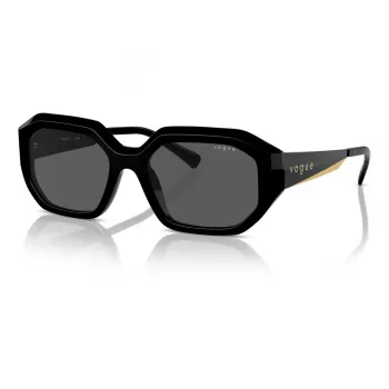 VOGUE VO5554S-W4487 Sieviešu kaķacs formas saulesbrilles Melnas/Pelēkas 54mm