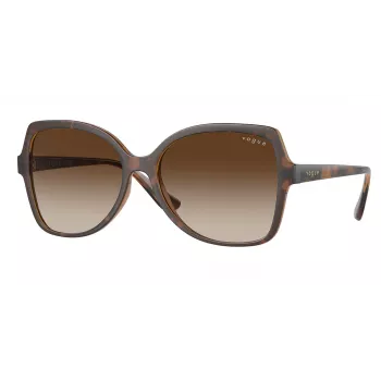 Vogue sieviešu kaķacs formas saulesbrilles VO5488S238613 Dark Havana Brown Gradient 56mm