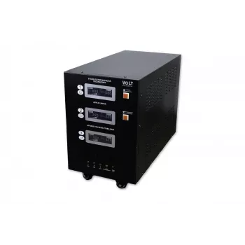 VOLT POLSKA AVR PRO 25000VA trīsfāzu automātiskais sprieguma stabilizators ar 3% precizitāti un servomotoru