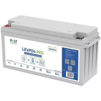 Volt Polska LiFePO4 akumulators 12.8V 200Ah (200A) ar BMS un Bluetooth