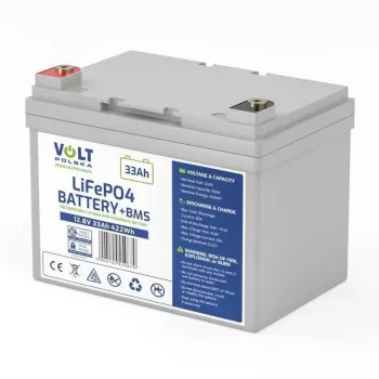 VOLT POLSKA LiFePO4 Battery 12,8V 33Ah 30A