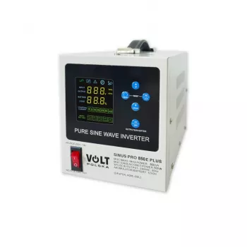 VOLT POLSKA SINUSPRO 850E PLUS 2/230V (500/850W) Invertoru lādētājs UPS AGM, GEL, LiFePO4 akumulatoriem