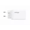 Voltage GaN 67W sienas lādētājs, 2x USB-C un 1x USB-A, PD 3.0, QC 3.0, PPS, EU spraudnis, balts