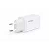 Voltage GaN 67W sienas lādētājs, 2x USB-C un 1x USB-A, PD 3.0, QC 3.0, PPS, EU spraudnis, balts