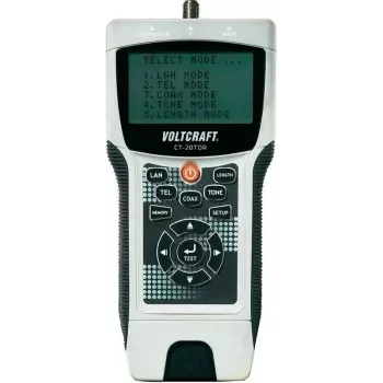 Voltcraft CT-20TDR TDR kabeļu testeris ar garuma mērīšanu, wiremap, toņa ģeneratoru UTP/STP LAN, koaksiālajiem un telefona kabeļiem