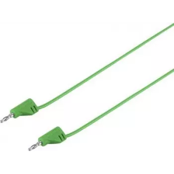 VOLTCRAFT Ļoti elastīgs mērīšanas vads 2 mm lamelas spraudnis uz 2 mm lamelas spraudni, 0,6 m, zaļš, 2,2 A, MSB-200 (VC-8557715)