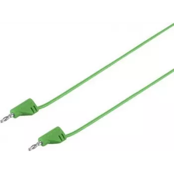 VOLTCRAFT Ļoti elastīgs mērīšanas vads 2 mm lamelas spraudnis uz 2 mm lamelas spraudni 0,3 m zaļš MSB-200 2,2 A (VC-8557705)