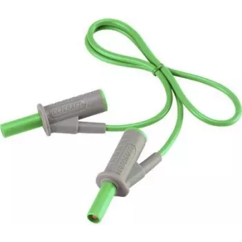 VOLTCRAFT Ļoti elastīgs drošības mērīšanas vads [4 mm lamelas kontaktdakša - 4 mm lamelas kontaktdakša] 0,5 m Zaļš MSB-501 10 A (VC-8063525)